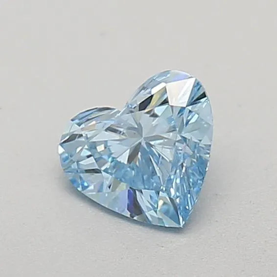 0.31ct Heart Lab Grown Diamond (Fancy Vivid Blue, Clarity VS2, IGI)