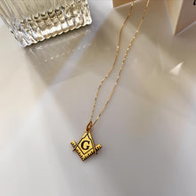 Load image into Gallery viewer, Masonic gold necklace
