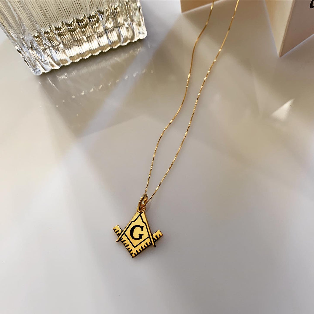 Masonic gold necklace