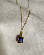 Load image into Gallery viewer, Emerald Cut Sapphire Necklace - September Birthstone - Gemstone Necklace
