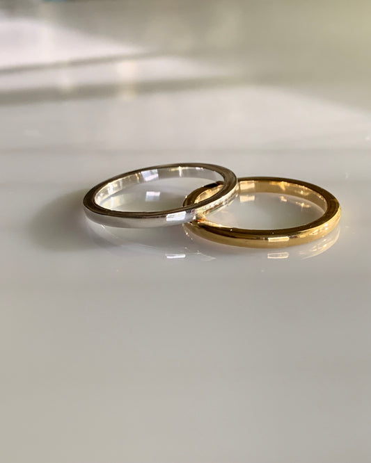 Silver and silver gold plated rings.