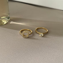 Load image into Gallery viewer, Yellow gold diamond ring enhancer.
