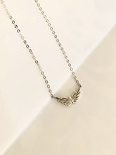 Load image into Gallery viewer, Wing necklace - guardian angel necklace - white gold wings - angel wing - kendall - a set of 18k white gold wings on a 18k white gold chain

