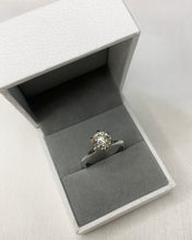 Load image into Gallery viewer, 1.51 carat lab grown diamond set in six prongs, in 14k white gold.
